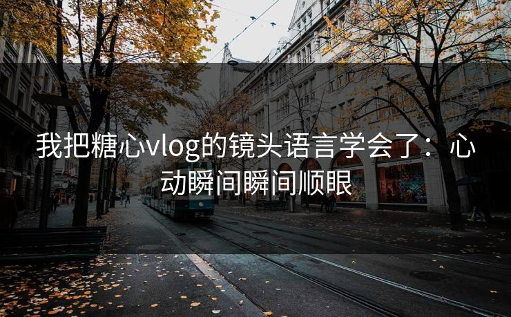 我把糖心vlog的镜头语言学会了：心动瞬间瞬间顺眼